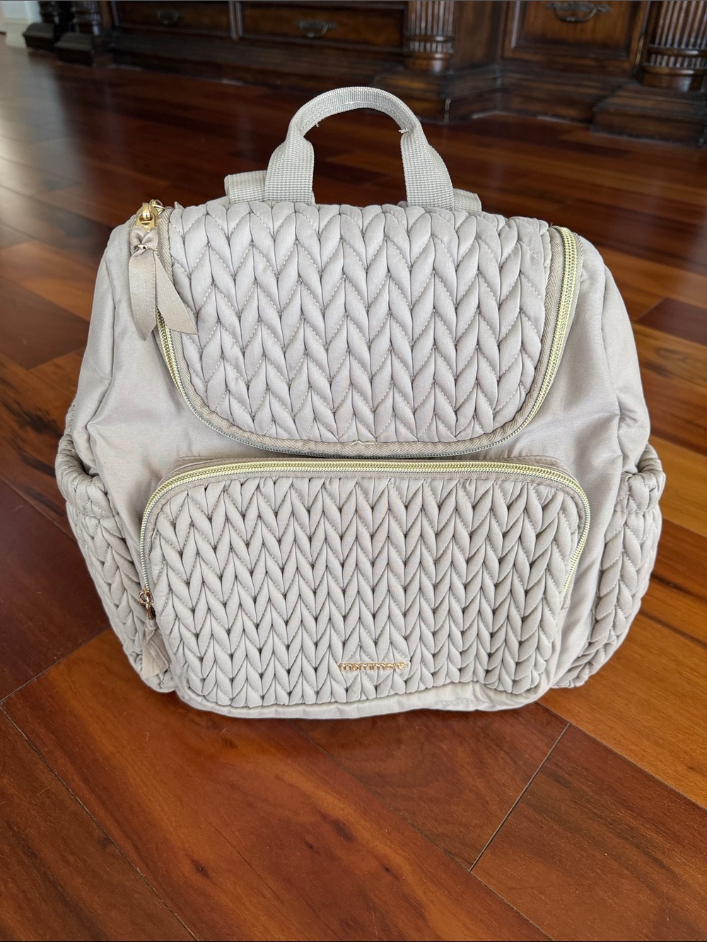 Taupe Daiper/ multi purpose Backpack 15”x13”x6”